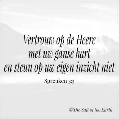 Bijbeltekst spreuken 3-5-vertrouw op de heer met uw ganse hart en steun op uw eigen inzicht niet