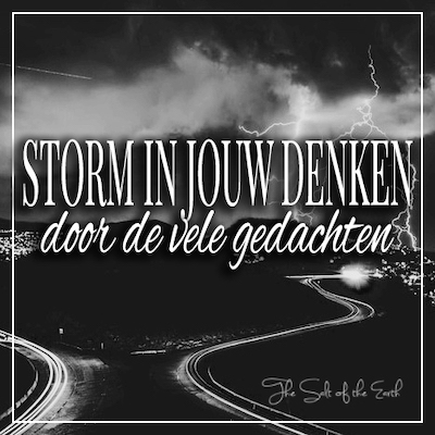 Storm in jouw denken door de vele gedachten