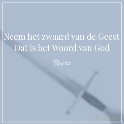 wapendrager, zwaard van de Geest, de geestelijke wapenrusting van God