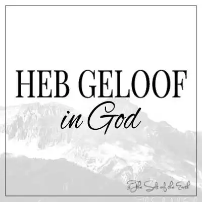 Titel artikel heb geloof in God