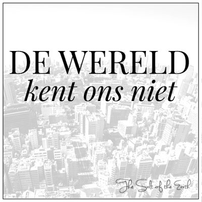 de wereld kent ons niet