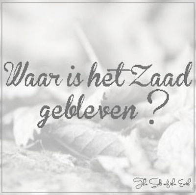 Waar is het Zaad gebleven?