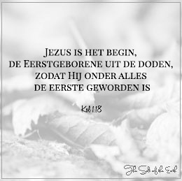 Jezus is de eerstgeborene uit de doden