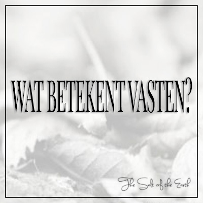 Wat betekent vasten