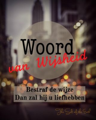 woord van wijsheid bestraf de wijze dan zal hij u liefhebben