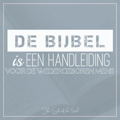 De Bijbel is een handleiding voor de wedergeboren mens