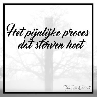 Het pijnlijke proces dat sterven heet