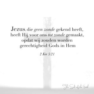 Jezus kende geen zonde maar werd zonde