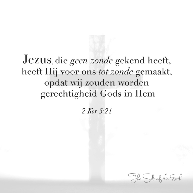 Jezus kende geen zonde maar werd zonde