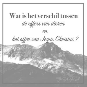 offer van Jezus Christus en offers van dieren