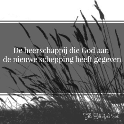 De heerschappij die God aan de nieuwe schepping heeft gegeven