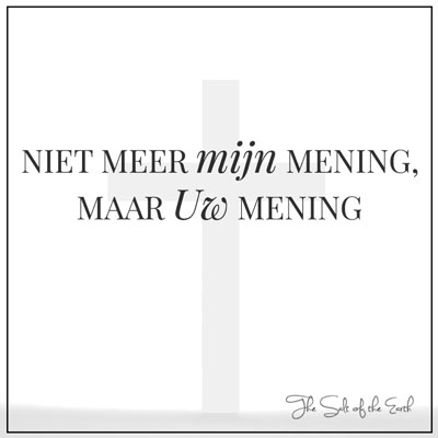 Niet meer mijn mening maar Uw mening