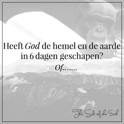 titel heeft God de hemel en aarde in 6 dagen geschapene