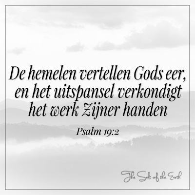 Psalm 19-2 hemelen vertellen Gods eer