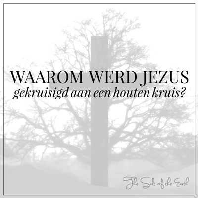 Jezus gekruisigd aan een houten kruis