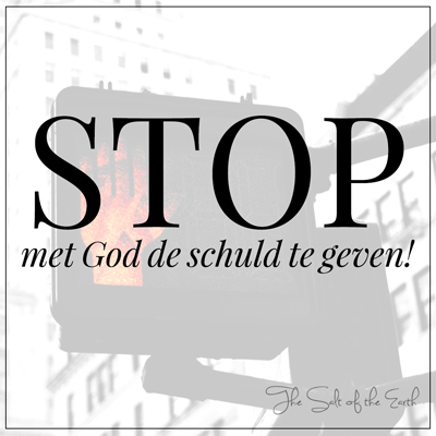 artikel Stop met God de schuld te geven