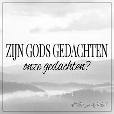 Article title zijn Gods gedachten onze gedachten