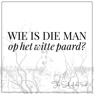 man op het witte paard