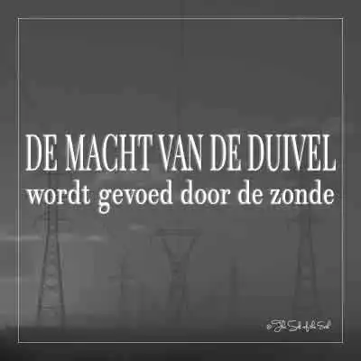 Titel artikel de macht van de duivel wordt gevoed door de zonde