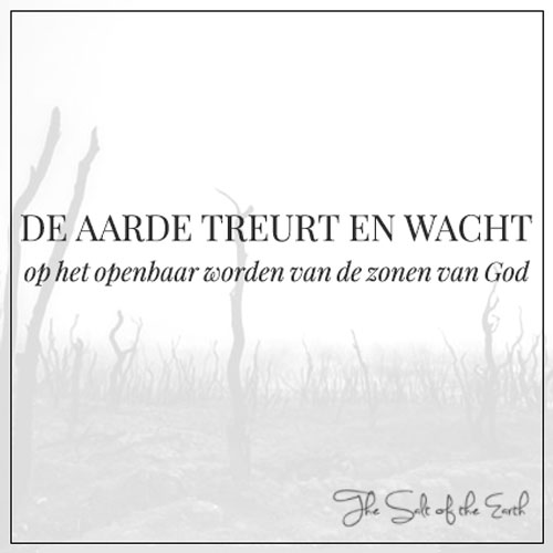 De aarde treurt en wacht op het openbaar worden van de zonen van God