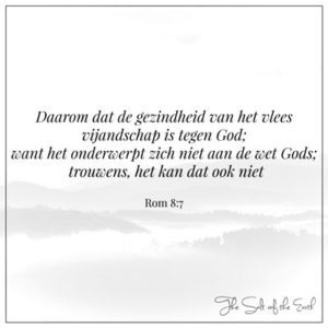 gezindheid van het vlees, vijandschap met God