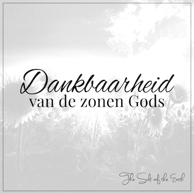 titel dankbaarheid van de zonen Gods