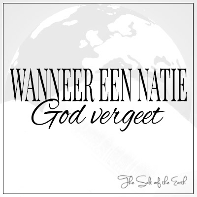 titel Wanneer een natie God vergeet