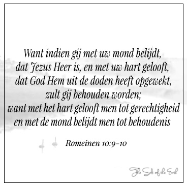 bijbeltekst romeinen 10-9 mond belijdt dat Jezus Heer is