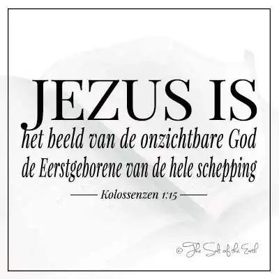 Titel artikel Jezus is het beeld van onzichtbare God Eerstgeborene van de hele schepping kolossenzen 1-15
