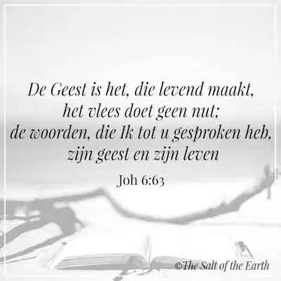 bijbeltekst johannes 6-63 geest levend maakt mijn woorden zijn geest en leven