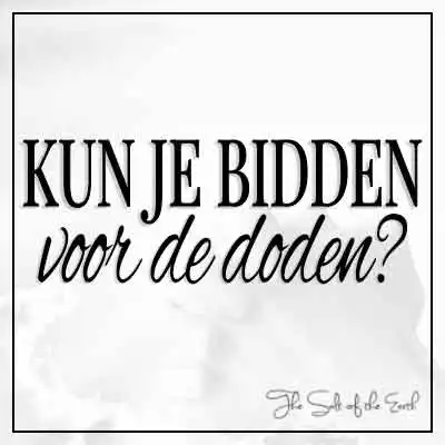 artikel titel tekst kun je bidden voor de doden