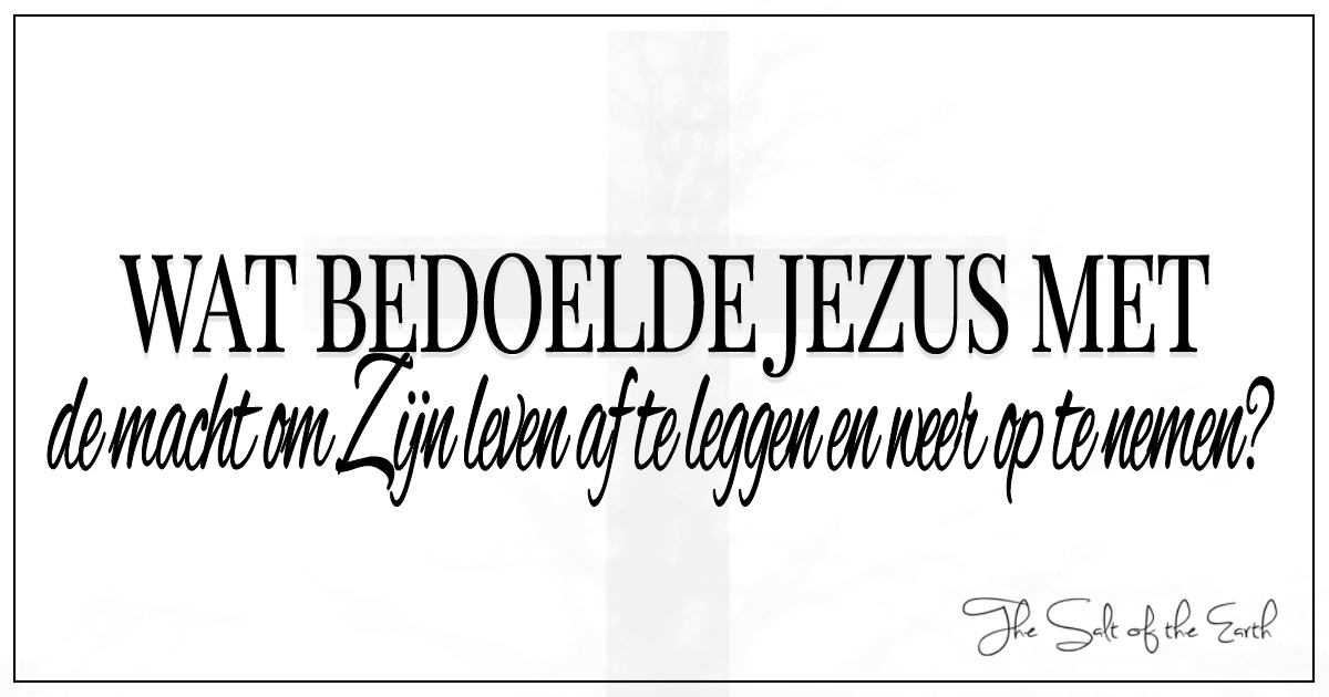 Wat bedoelde Jezus met de macht om Zijn leven af te leggen en weer op