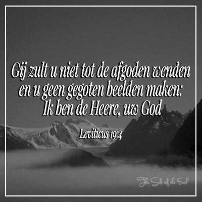 Lev 19:4 Gij zult u niet tot de afgoden wenden