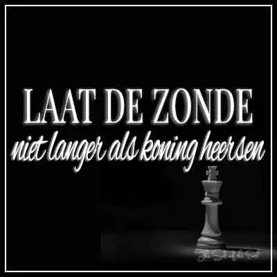 artikel titel tekst laat de zonde niet langer als koning heersen