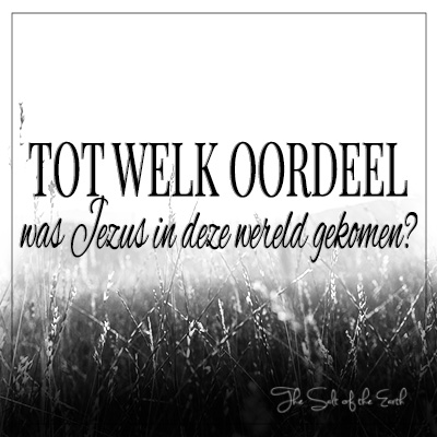 Tot welk oordeel was Jezus in de wereld gekomen?