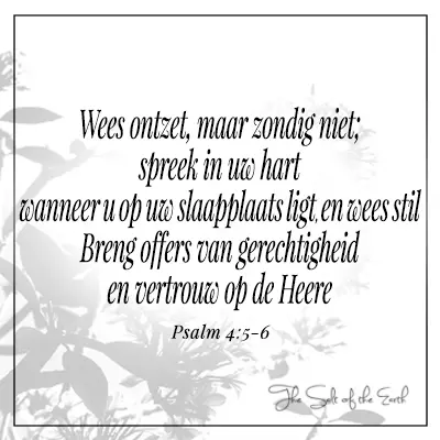 Psalm 4-5-6 zondigt niet- breng offers van gerechtigheid