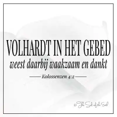 Titel artikel volhardt in het gebed weest waakzaam en dankt kolossenzen 4-2