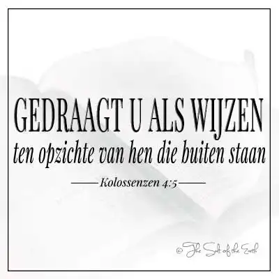 open bijbel en text artikel gedraagt u als wijzen ten opzichte van hen die buiten staan kolossenzen 4-5